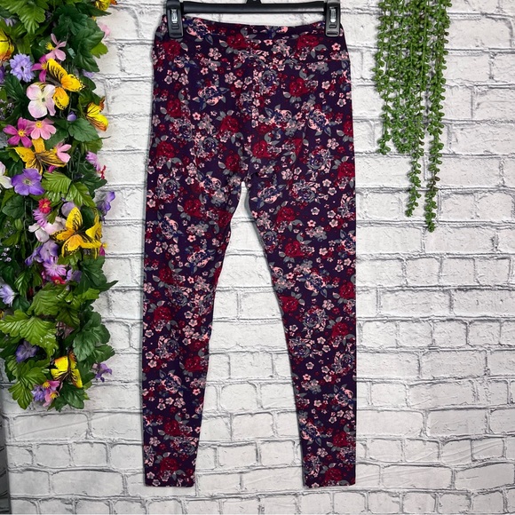 🌼3/$30🌼Lularoe Floral Printed One Size Leggings - Picture 6 of 14